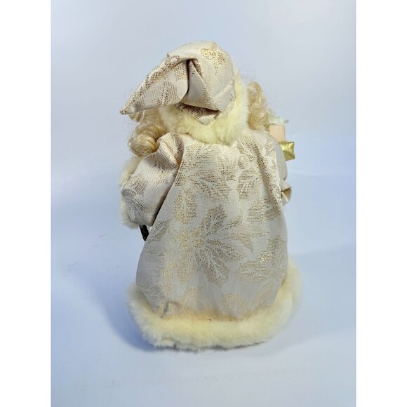 Tree Topper Christmas Santa Porcelain Face Figurine Statue Vintage | Lace Gold - Picture 8 of 15